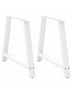 Gambe Tavolino da Caffè a A 2pz Bianco 90x(72-73) cm Acciaio