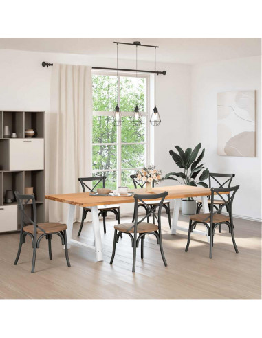 Gambe Tavolino da Caffè a A 2pz Bianco 90x(72-73) cm Acciaio