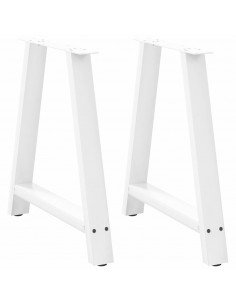 Gambe Tavolino da Caffè a A 2pz Bianco 80x(72-73) cm Acciaio