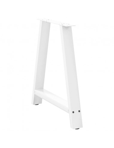 Gambe Tavolino da Caffè a A 2pz Bianco 80x(72-73) cm Acciaio