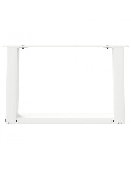 Gambe Tavolino da Caffè a U 2 pz Bianco 40x(30-31)cm in Acciaio