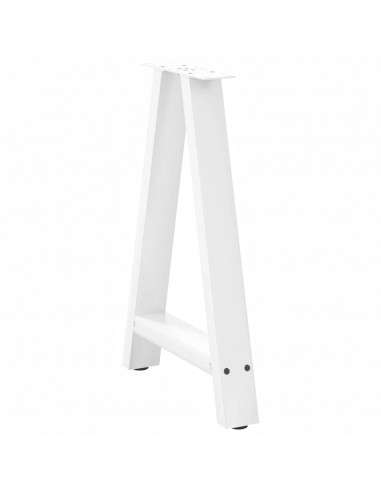 Gambe Tavolino da Caffè a A 2pz Bianco 50x(72-73) cm Acciaio