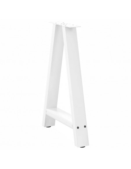 Gambe Tavolino da Caffè a A 2pz Bianco 50x(72-73) cm Acciaio