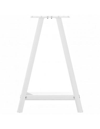 Gambe Tavolino da Caffè a A 2pz Bianco 50x(72-73) cm Acciaio
