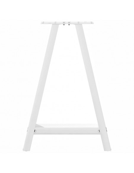 Gambe Tavolino da Caffè a A 2pz Bianco 50x(72-73) cm Acciaio
