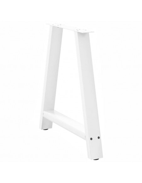 Gambe Tavolino da Caffè a A 2 pz Bianco 70x(72-73) cm Acciaio