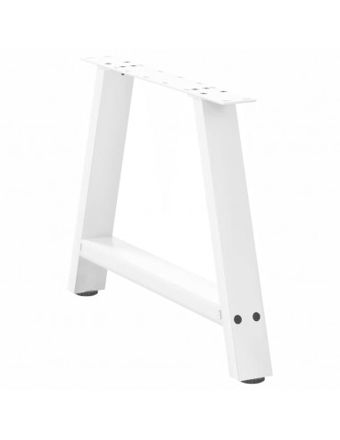 Gambe Tavolino da Caffè a A 2 pz Bianco 70x(42-43) cm Acciaio