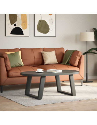 Gambe Tavolino Caffè a U 2 pz Antracite 60x(42-43) cm Acciaio