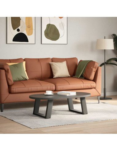 Gambe Tavolino Caffè a U 2 pz Antracite 50x(30-31)cm in Acciaio