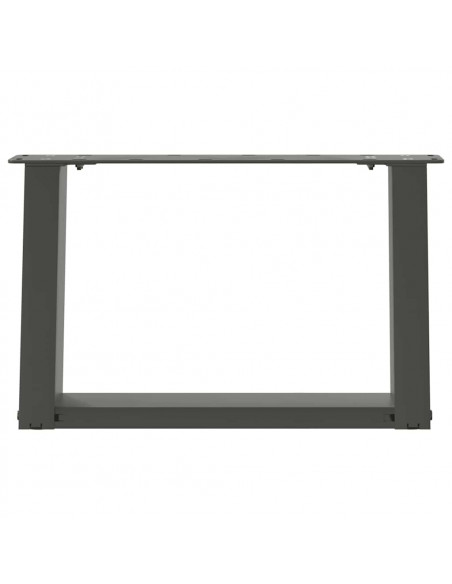 Gambe Tavolino Caffè a U 2 pz Antracite 40x(30-31)cm in Acciaio