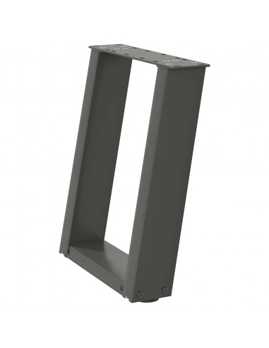 Gambe Tavolino Caffè a U 2 pz Antracite 38x(42-43) cm Acciaio