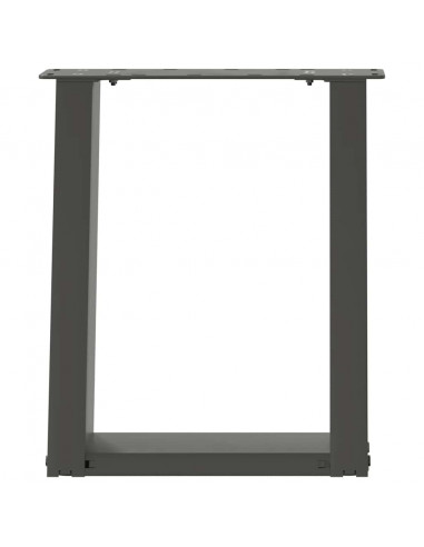 Gambe Tavolino Caffè a U 2 pz Antracite 38x(42-43) cm Acciaio