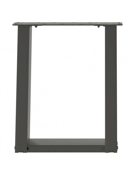 Gambe Tavolino Caffè a U 2 pz Antracite 38x(42-43) cm Acciaio