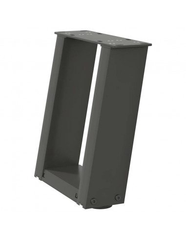 Gambe Tavolino Caffè a U 2 pz Antracite 30x(30-31)cm in Acciaio