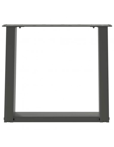 Gambe Tavolino Caffè a U 2 pz Antracite 50x(42-43) cm Acciaio