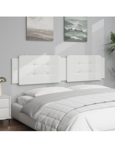 Cuscino Testiera Bianco 200 cm in Similpelle
