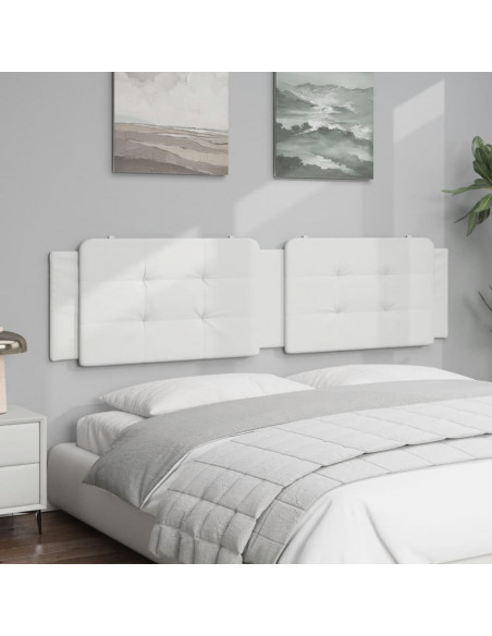 Cuscino Testiera Bianco 200 cm in Similpelle