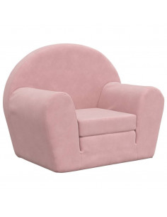 Divano Letto per Bambini Rosa in Morbido Peluche