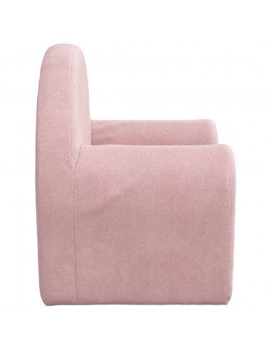 Divano Letto per Bambini Rosa in Morbido Peluche