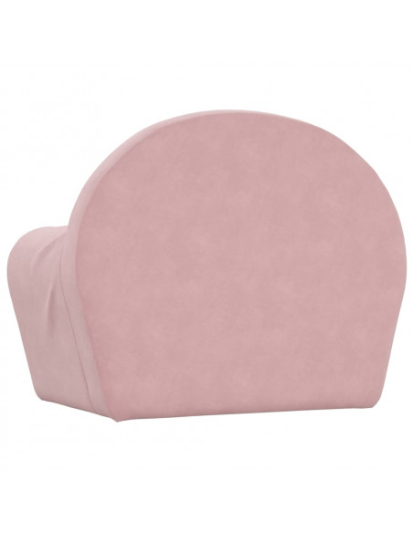 Divano Letto per Bambini Rosa in Morbido Peluche