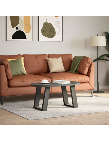 Gambe Tavolino Caffè a U 2 pz Antracite 28x(42-43) cm Acciaio