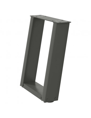 Gambe Tavolino Caffè a U 2 pz Antracite 28x(42-43) cm Acciaio