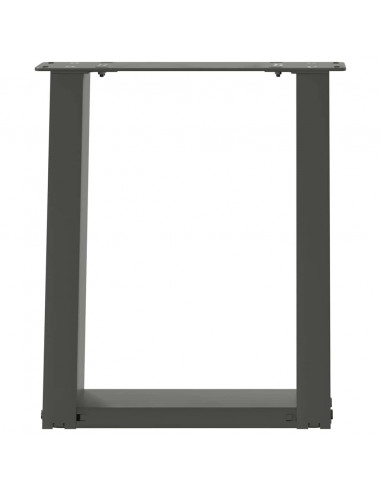 Gambe Tavolino Caffè a U 2 pz Antracite 28x(42-43) cm Acciaio