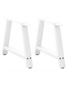 Gambe Tavolino Caffè a A 2 pz Bianco 60x(42-43) cm Acciaio