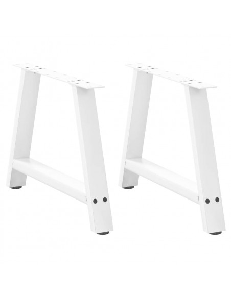 Gambe Tavolino Caffè a A 2 pz Bianco 60x(42-43) cm Acciaio