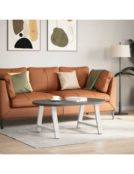 Gambe Tavolino Caffè a A 2 pz Bianco 60x(42-43) cm Acciaio