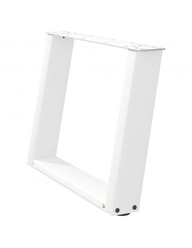 Gambe Tavolino Caffè a U 2 pz Bianco 70x(42-43) cm Acciaio