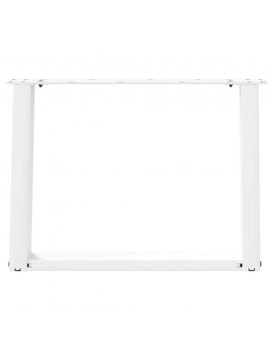 Gambe Tavolino Caffè a U 2 pz Bianco 70x(42-43) cm Acciaio