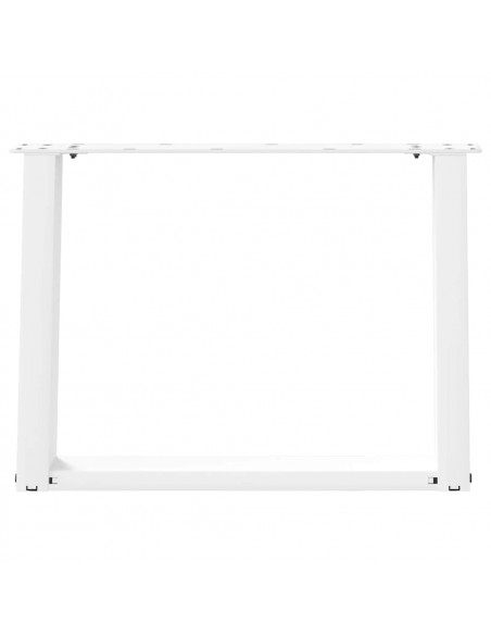 Gambe Tavolino Caffè a U 2 pz Bianco 70x(42-43) cm Acciaio