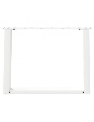 Gambe Tavolino Caffè a U 2 pz Bianco 60x(42-43) cm Acciaio