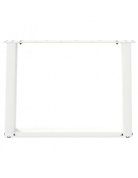 Gambe Tavolino Caffè a U 2 pz Bianco 60x(42-43) cm Acciaio