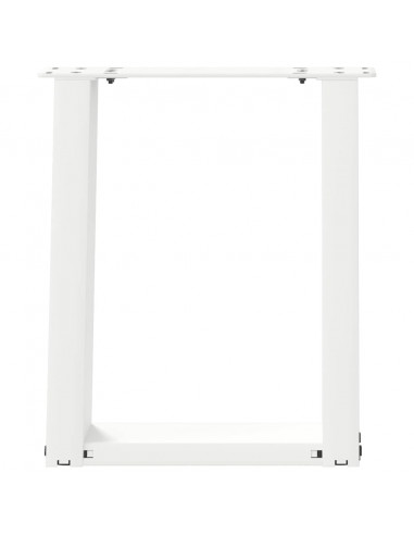 Gambe Tavolino Caffè a U 2 pz Bianco 28x(42-43) cm Acciaio