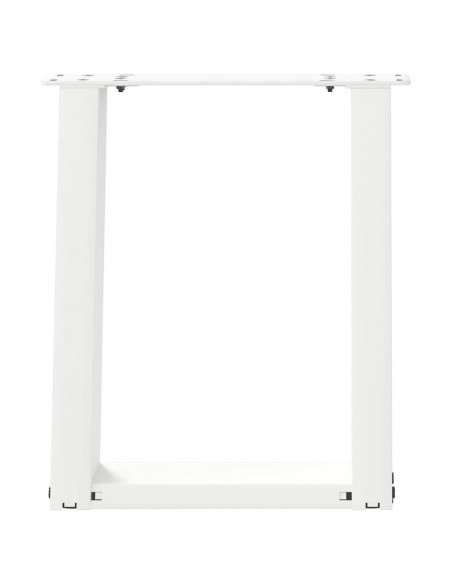 Gambe Tavolino Caffè a U 2 pz Bianco 28x(42-43) cm Acciaio