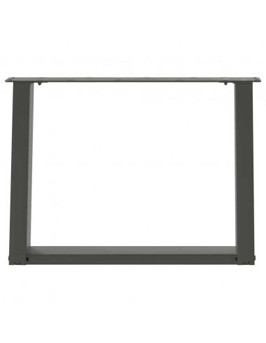 Gambe Tavolino Caffè a U 2 pz Antracite 70x(42-43) cm Acciaio