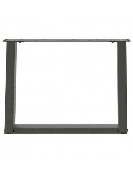 Gambe Tavolino Caffè a U 2 pz Antracite 70x(42-43) cm Acciaio