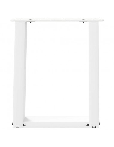 Gambe Tavolino Caffè a U 2 pz Bianco 38x(42-43) cm Acciaio