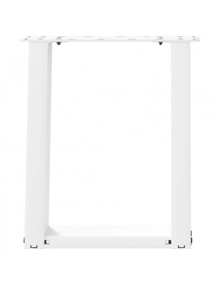 Gambe Tavolino Caffè a U 2 pz Bianco 38x(42-43) cm Acciaio