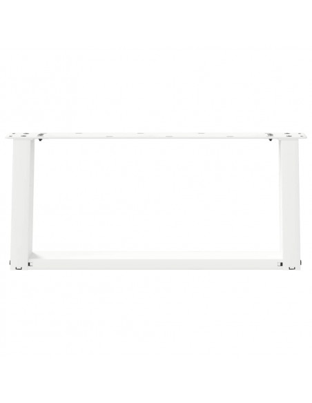 Gambe Tavolino da Caffè a U 2 pz Bianco 70x(30-31)cm in Acciaio
