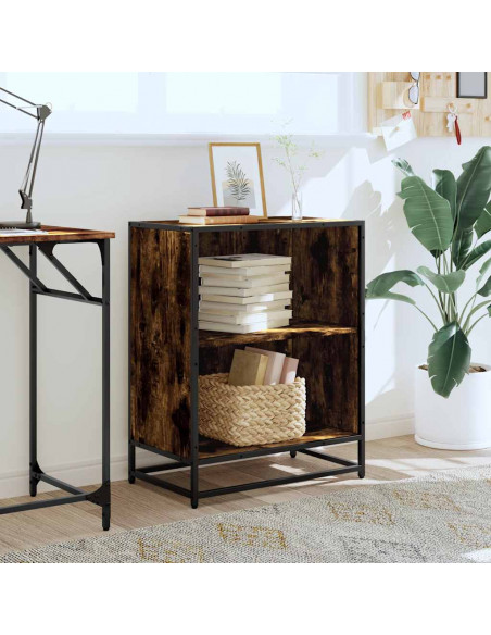 Libreria Rovere Fumo 60x35x76 cm in Legno Multistrato