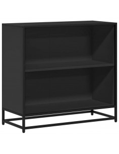 Libreria Nera 80x35x76 cm in Legno Multistrato