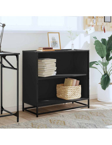 Libreria Nera 80x35x76 cm in Legno Multistrato