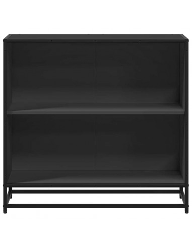 Libreria Nera 80x35x76 cm in Legno Multistrato