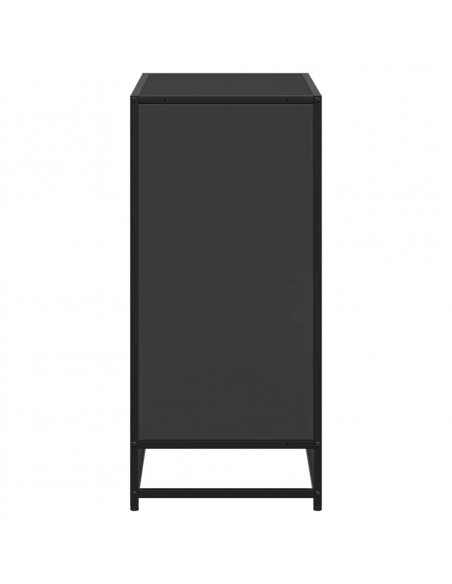 Libreria Nera 80x35x76 cm in Legno Multistrato
