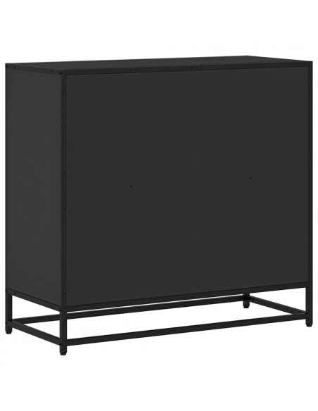 Libreria Nera 80x35x76 cm in Legno Multistrato