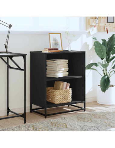 Libreria Nera 60x35x76 cm in Legno Multistrato