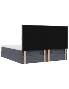 Struttura Letto Pouf con Materassi 180x200 cm Velluto